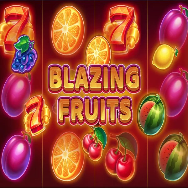 Blazing Fruits slot logo by Inbet Games at Crazywinners Casino