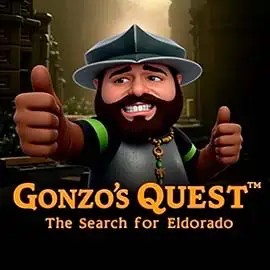 Gonzo's Quest slot logo by NetEnt at Crazywinners Casino