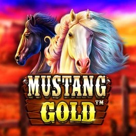 Mustang Gold slot logo by Pragmatic Play at Crazywinners Casino